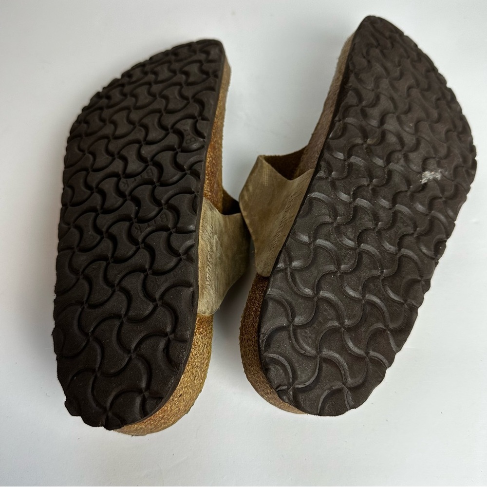 Birkenstock Gizeh Sandals Women's Size 10 or Men's 8 EU 41 Thong Shoes Tan - Picture 7 of 9
